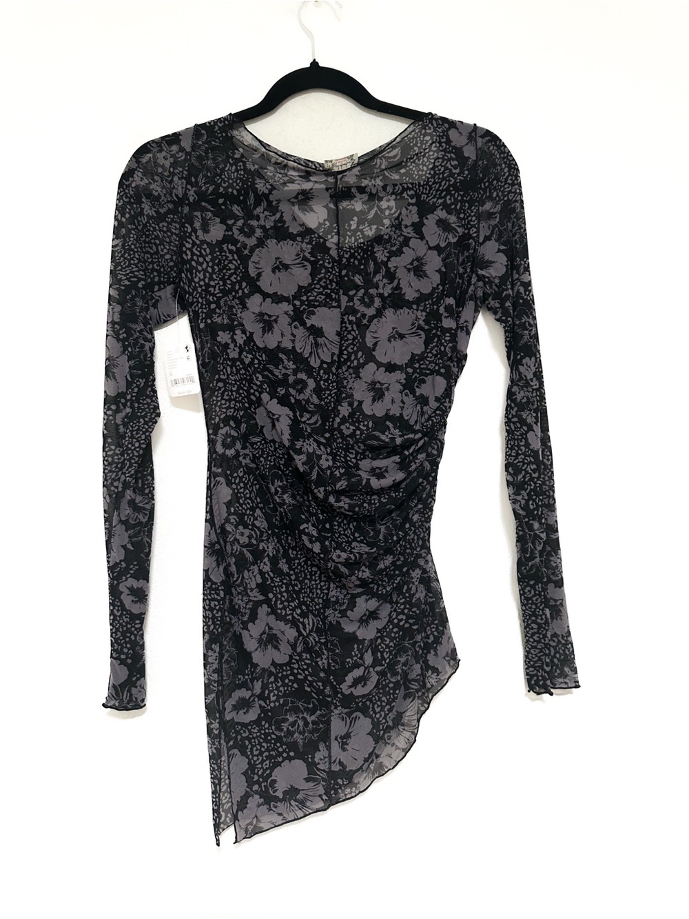 Free People Something extra Tunic in Washed Black combo size Medium NWT